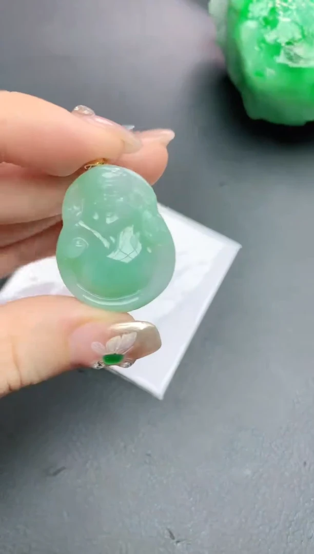 【闪购商品】翡翠颈饰18K金镶嵌赠礼盒证书珍