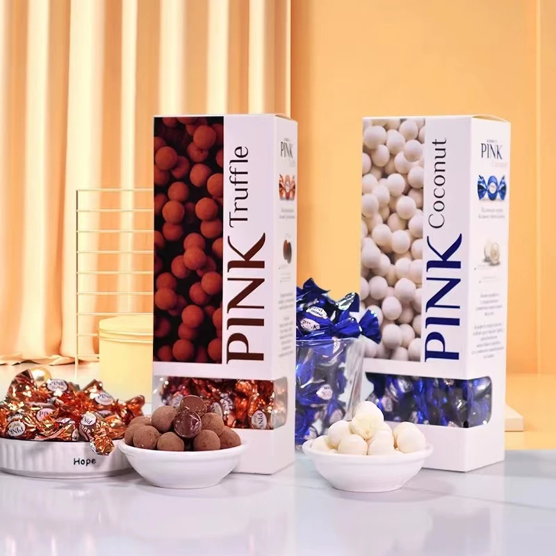 俄罗斯进口涅夫斯基黑美人松露味椰子味夹心糖果礼盒163g/盒