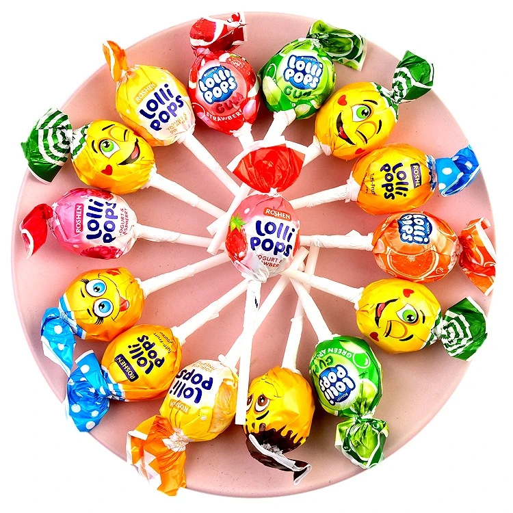 乌克兰进口如胜棒棒糖糖果混合水果味果汁乳酸网红儿童硬糖8支/袋