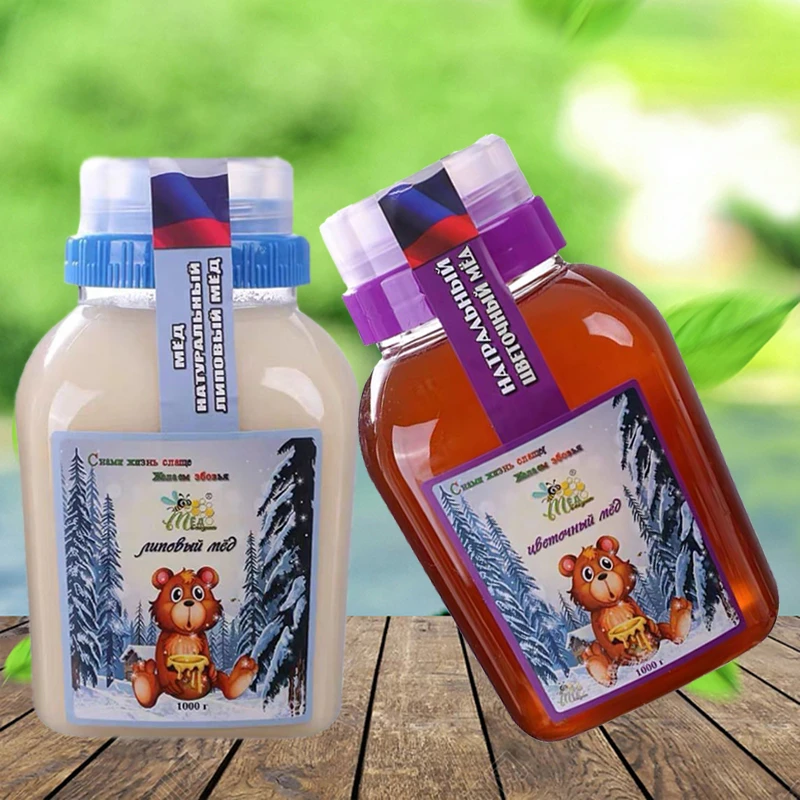 俄罗斯进口冬熊牌椴树蜂蜜/百花蜜