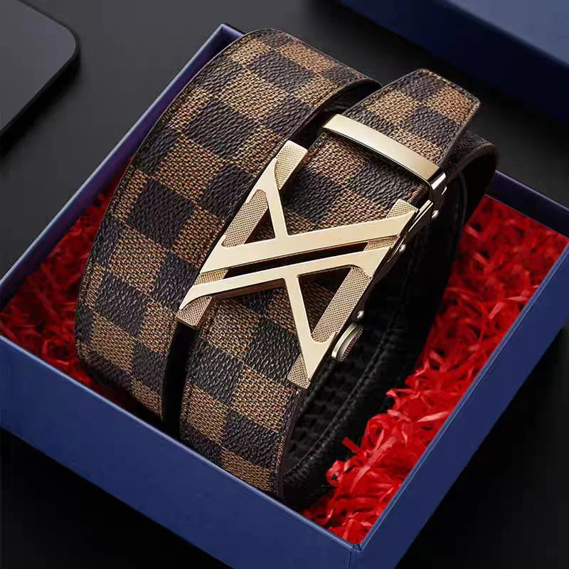 正宗牛皮皮带男款真皮潮流年轻人休闲牛仔裤带商务百搭腰带自动扣