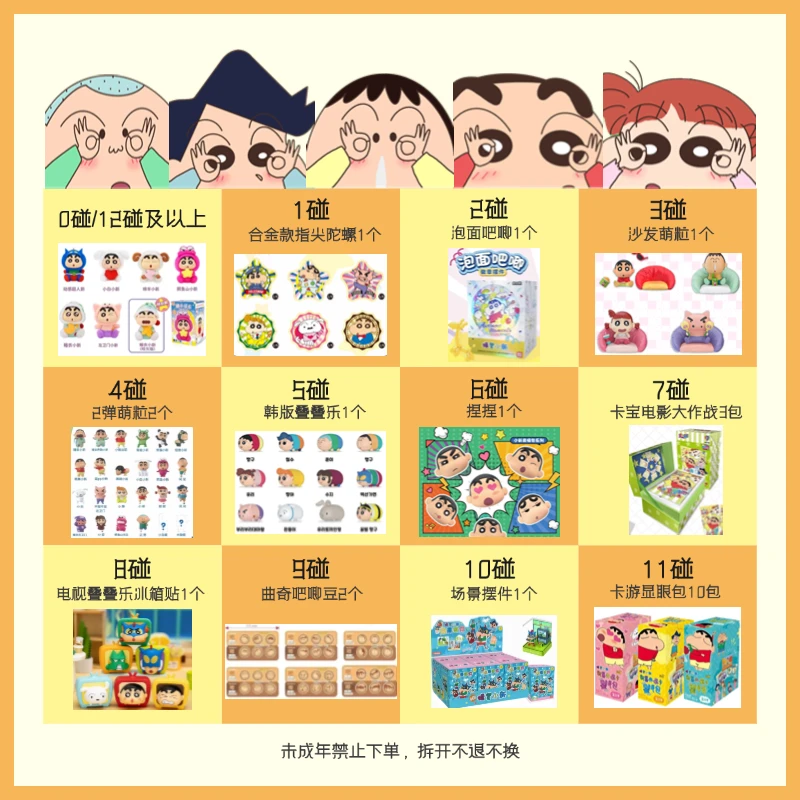 【碰碰】正版蜡笔小新周边收藏盲盒（默认代拆）