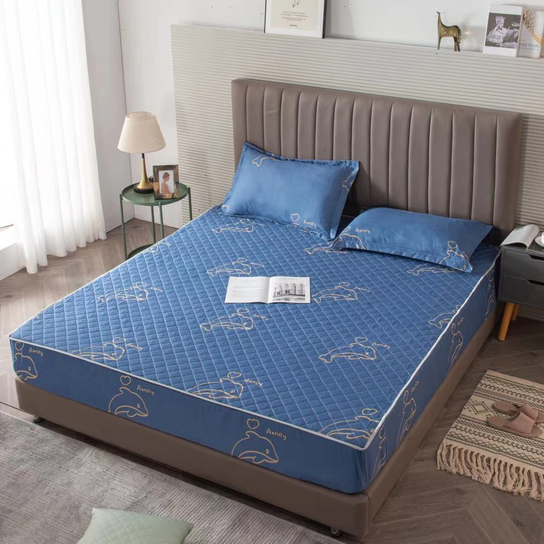 A类色织抗菌夹棉床笠单件加厚全包床垫保护罩席梦思床罩床单套子