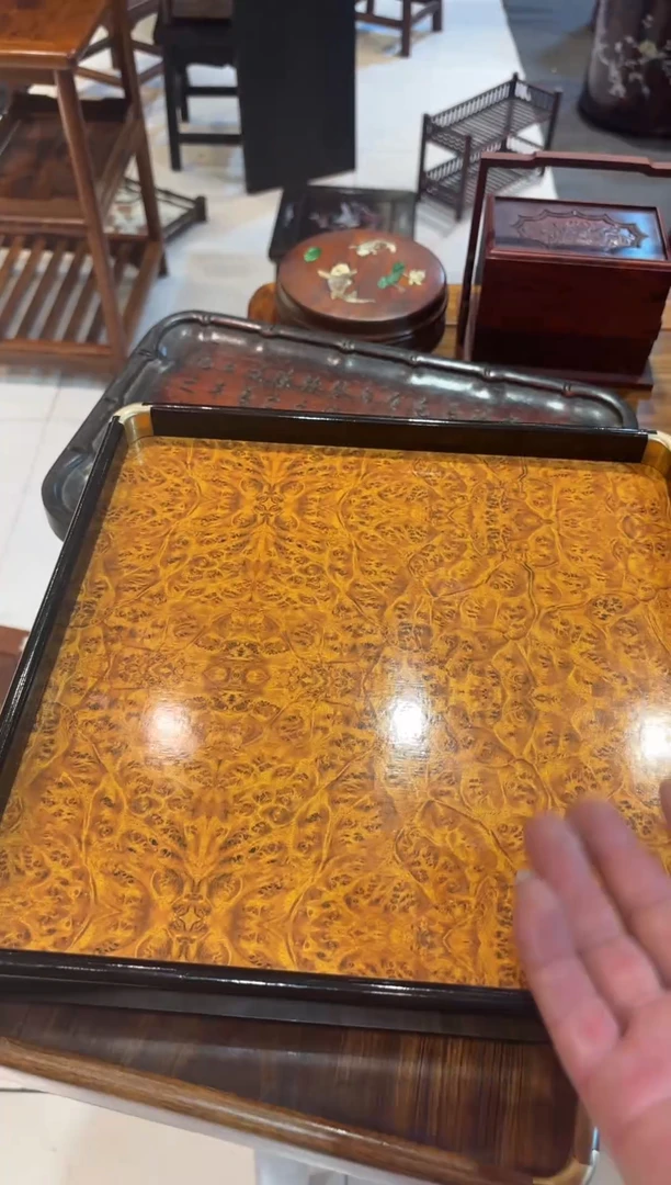 【闪购商品】木木雕茶盘茶盘茶盘金方