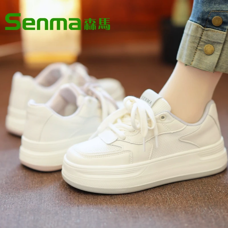 森马秋季网面休闲板鞋透气网眼小白鞋百搭时尚韩版厚底百搭白鞋