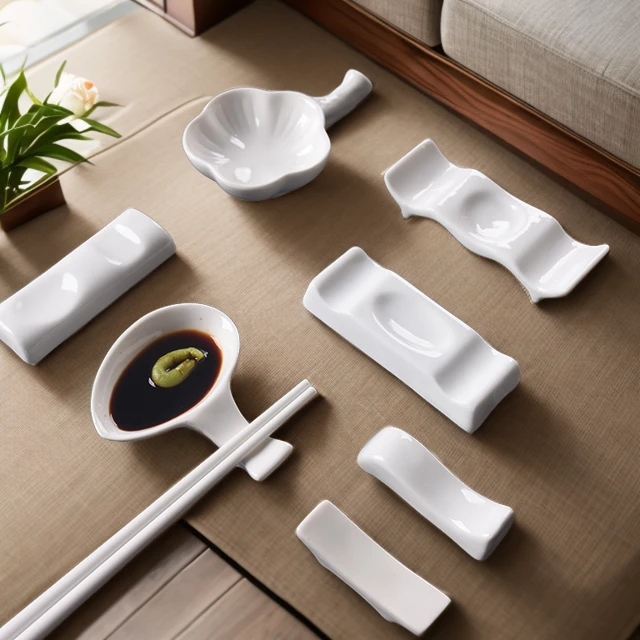 筷子架托酒店家用公筷公勺架筷架筷托陶瓷筷子托放筷子的架子勺托