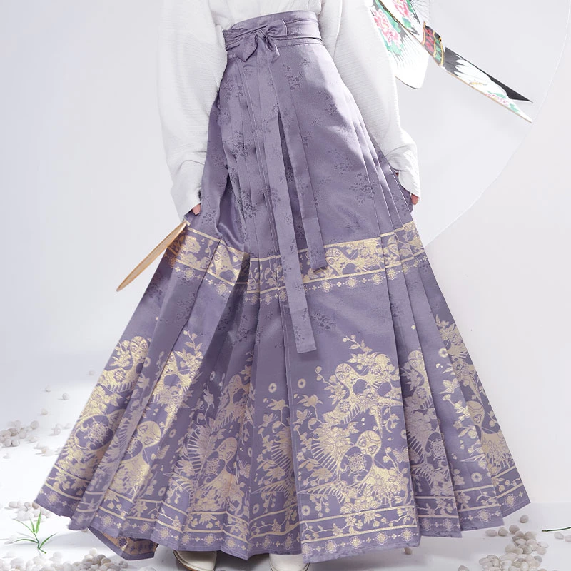 卿牧歌二月天明制马面裙汉服织金小个子女新中式日常通勤风春夏款