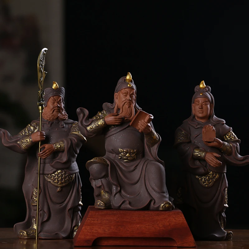 新中式创意摆件关羽武财神陶瓷摆件家居客厅茶桌桌面装饰品送礼