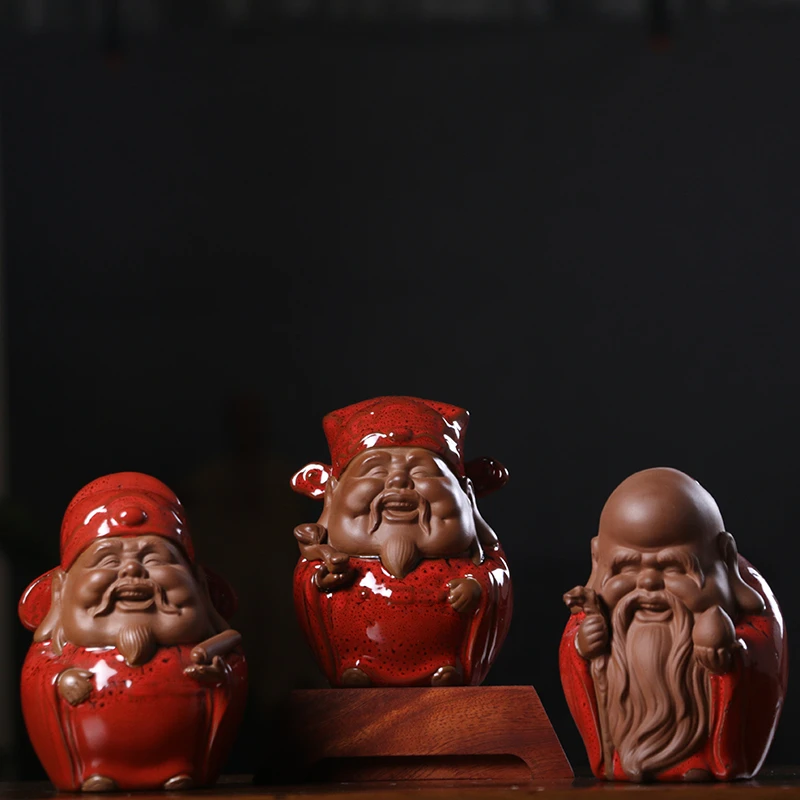 财神爷摆件招财供奉文财神比干家居办公室陶瓷工艺品店铺桌面装饰