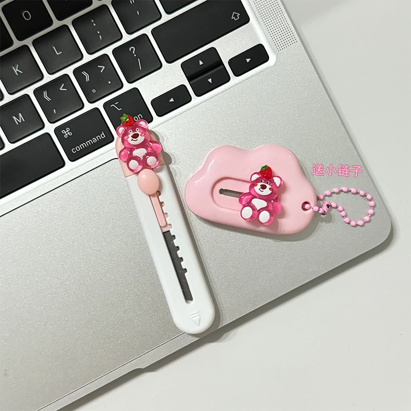 三丽鸥开箱刀拆快递小刀自动回弹便携式小巧学生美工刀手工刀可爱