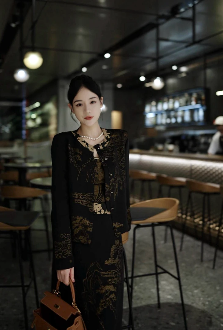 【可儿•高定】非遗织金正绢高端新中式国风设计师款外套KD-43230111