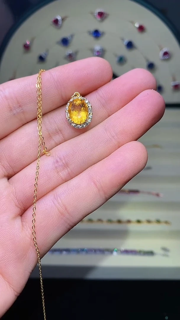 【闪购商品】黄晶戒指银S925镶嵌........