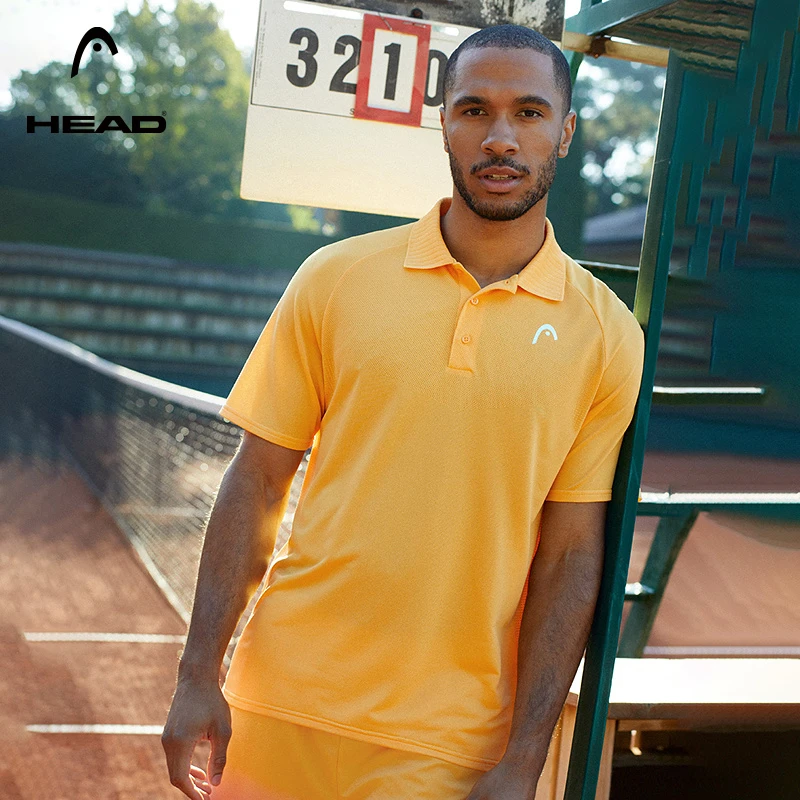 HEAD海德网球运动速干polo衫夏季透气训练上衣短袖t恤男
