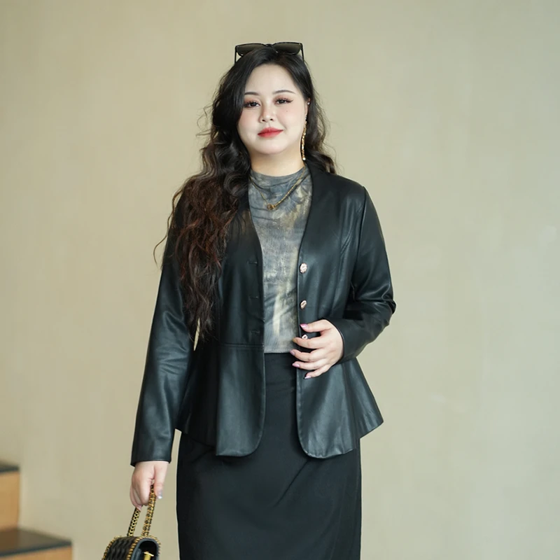 【倾城之恋】大码女装半身裙套装2024秋季新款微胖mm西服裙子两件套