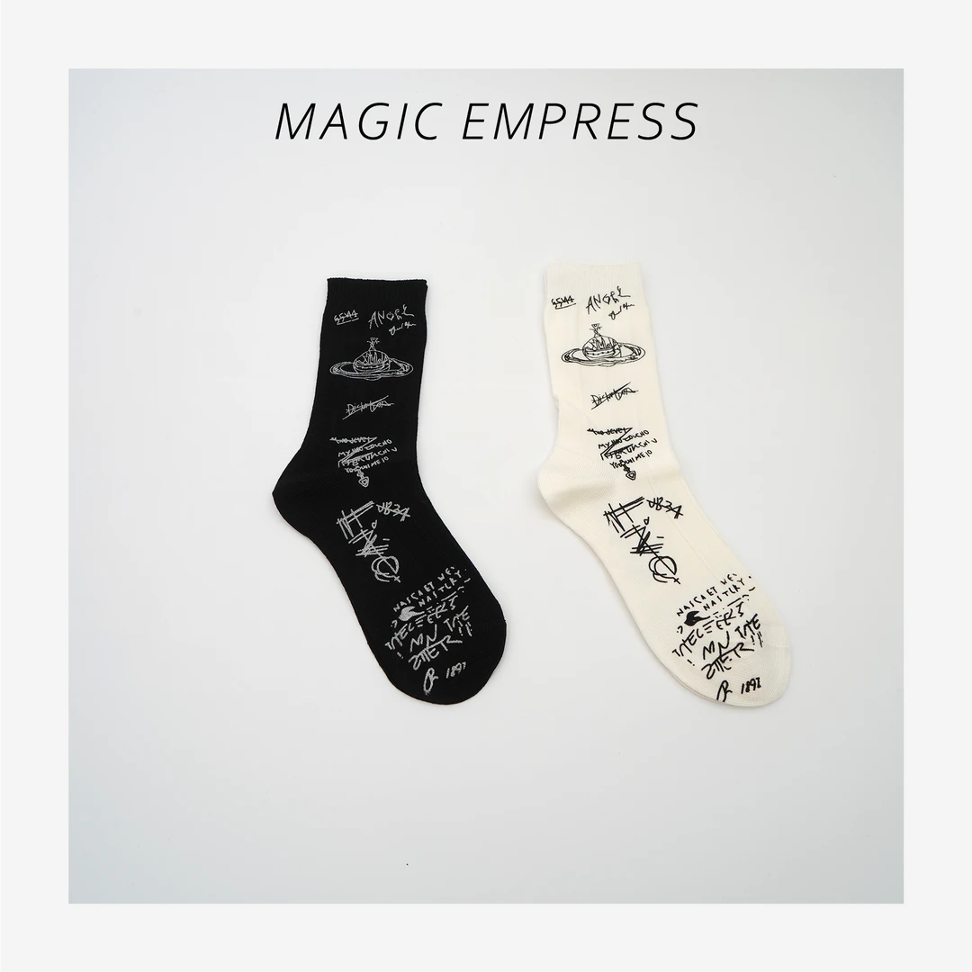 个性涂鸦宇宙中筒袜