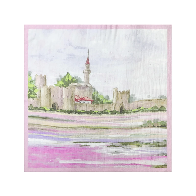 奢凌羊【普罗旺斯的春天】95*95康赛妮纯山羊绒女士春季披肩