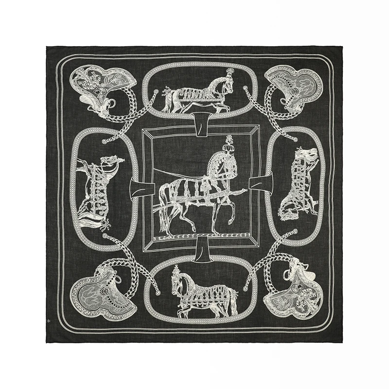 微微次！【盛宴】125*125桑蚕丝羊毛秋冬女士百搭保暖披肩围巾