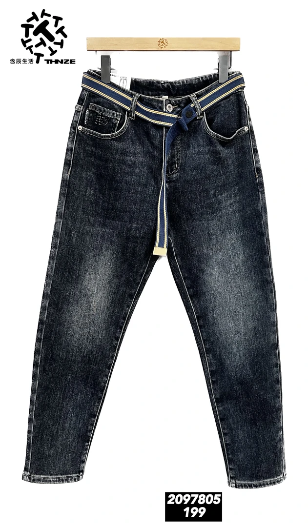 含辰生活秋冬男士新款抓绒休闲百搭牛仔裤2097805