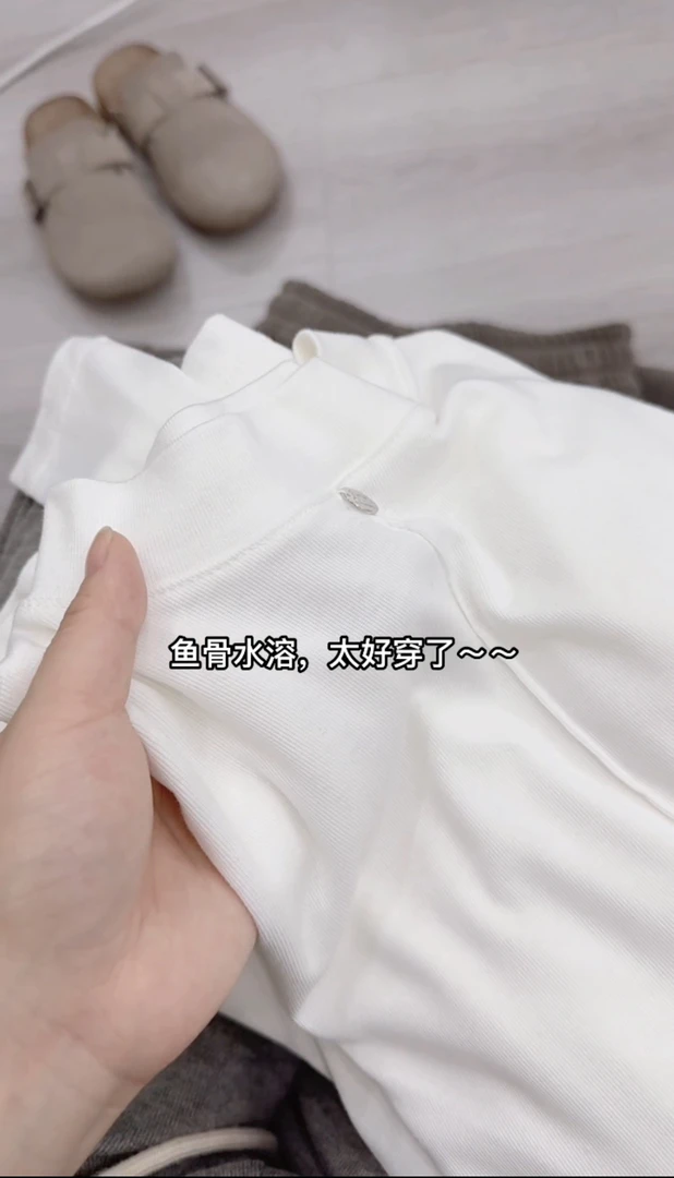 小朵家 好品质百搭鱼骨长袖8969