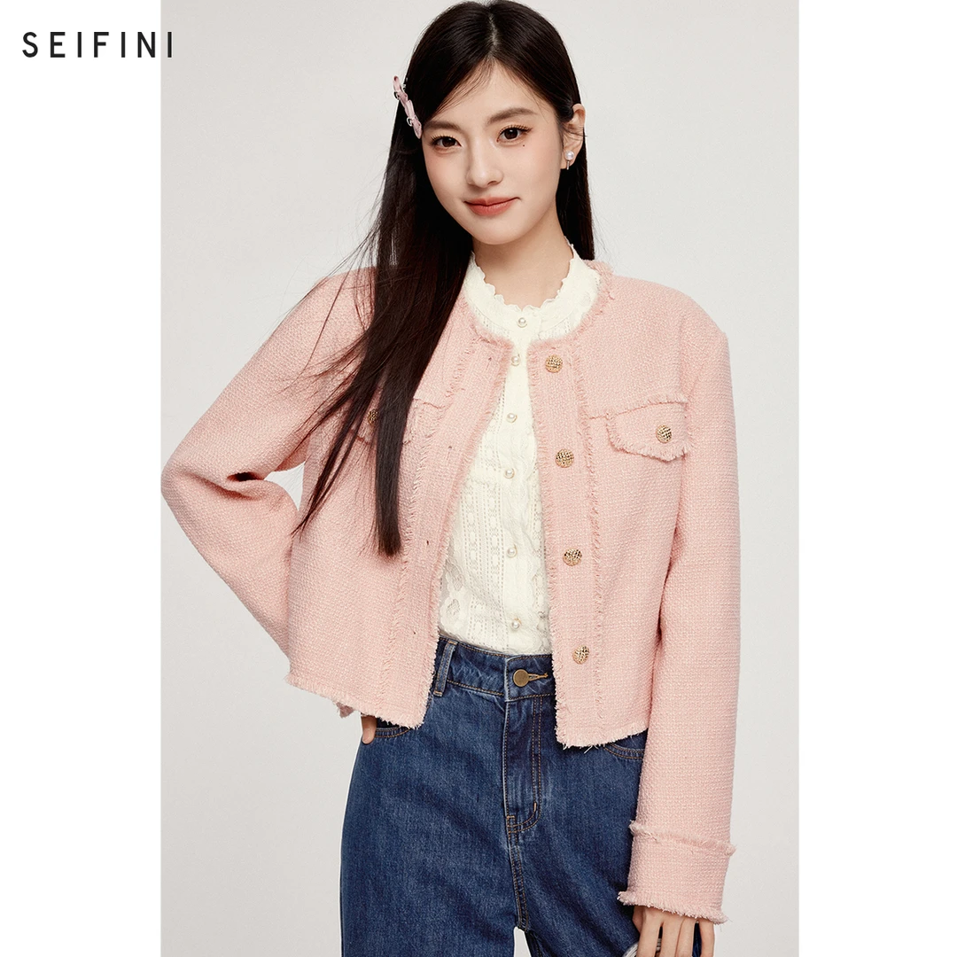 0031【赵老板专属】诗凡黎法式香风短外套新款设计气质上衣