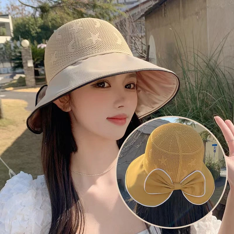 渔夫帽新款时尚小檐夏天遮阳帽遮脸防晒防紫外线逛街旅游网红帽子
