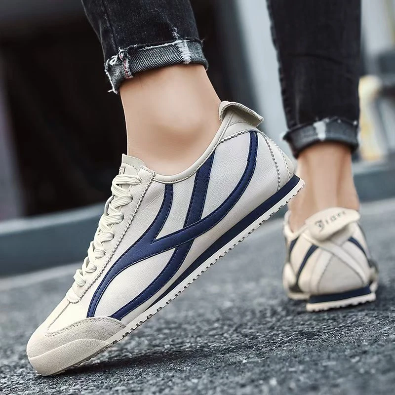 【秋季爆款推荐】2024秋季真皮休闲百搭运动鞋男女情侣低帮阿甘潮鞋