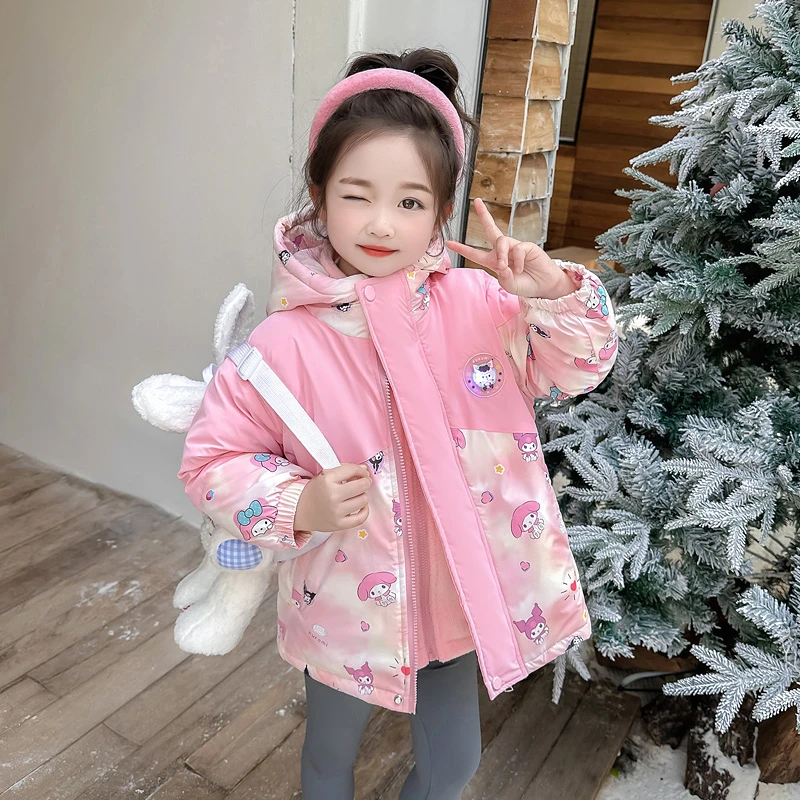 女童三合一夹棉冲锋衣洋气儿童秋冬装新款女宝宝加厚外套小女孩潮
