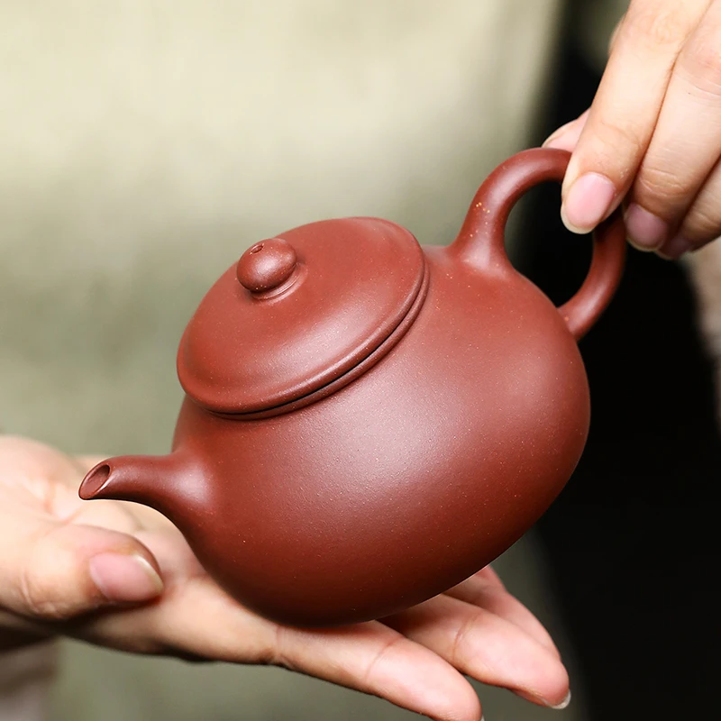 【三真紫砂】正宗宜兴原矿紫砂壶精工半手紫砂蒋旭东原矿半月紫砂壶