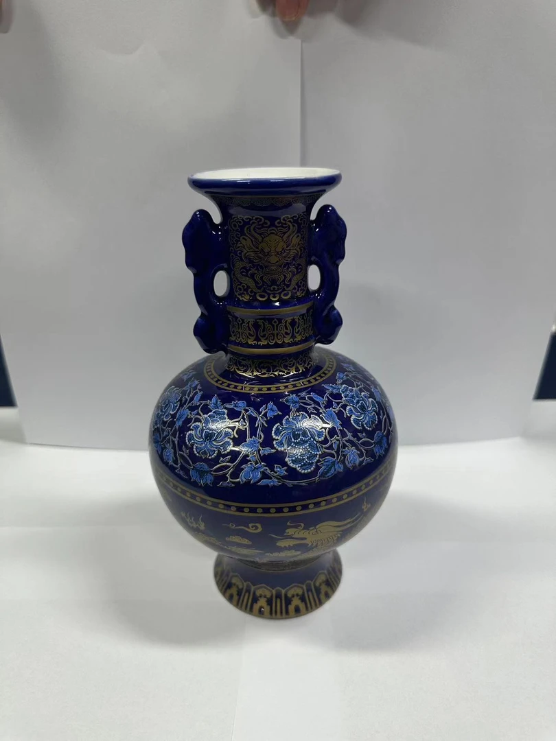 jk17当代青花陶瓷赏瓶摆件【备用链接,所见即所得】