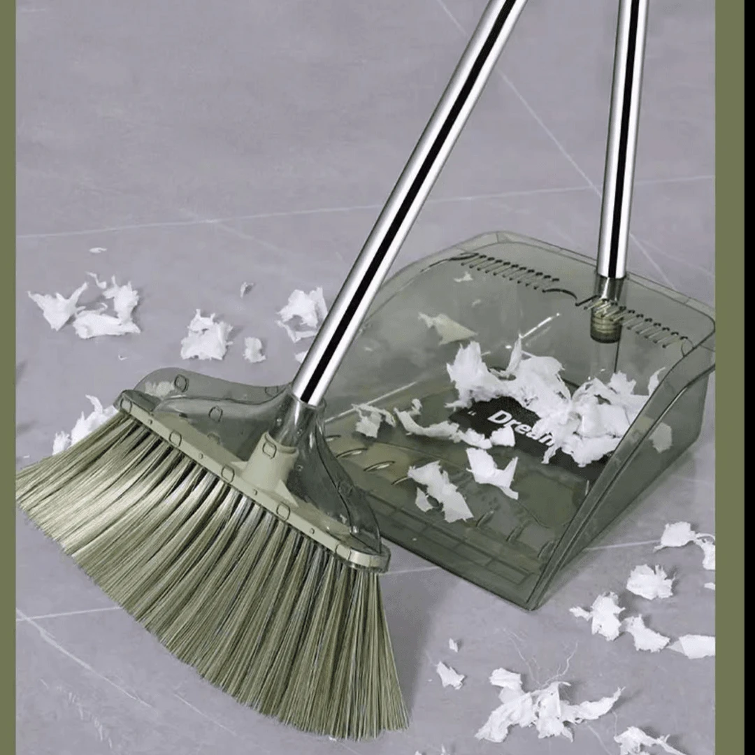 扫把两件套新款透明扫把簸箕轻奢扫地扫把扫帚家用软毛笤帚