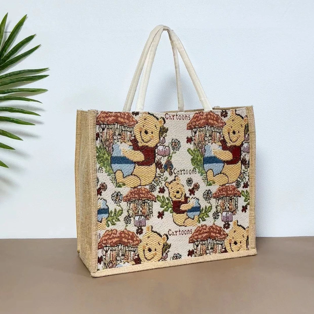 【大号】新款亚麻手提包大容量妈咪包高颜值百搭女包单肩手拎包