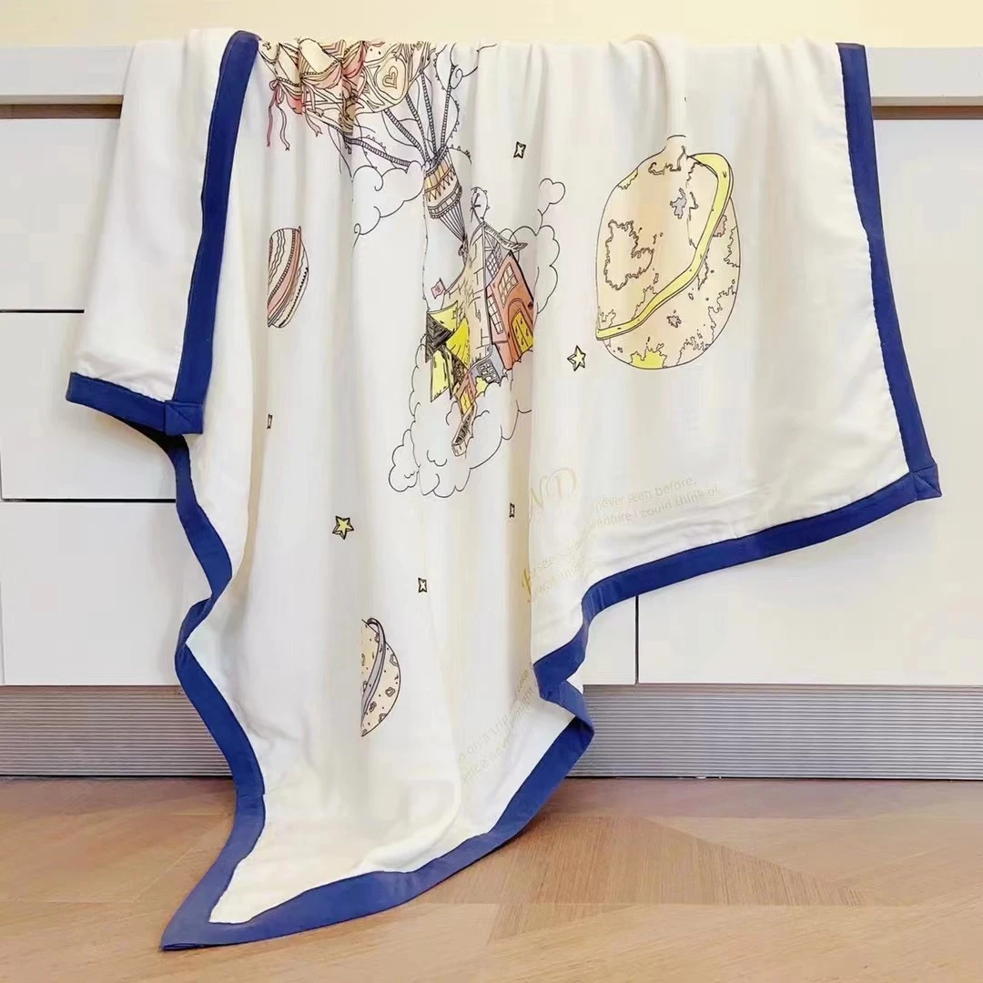 雅赞纱布毯高颜值亲肤柔软婴幼儿印花抱毯新生儿