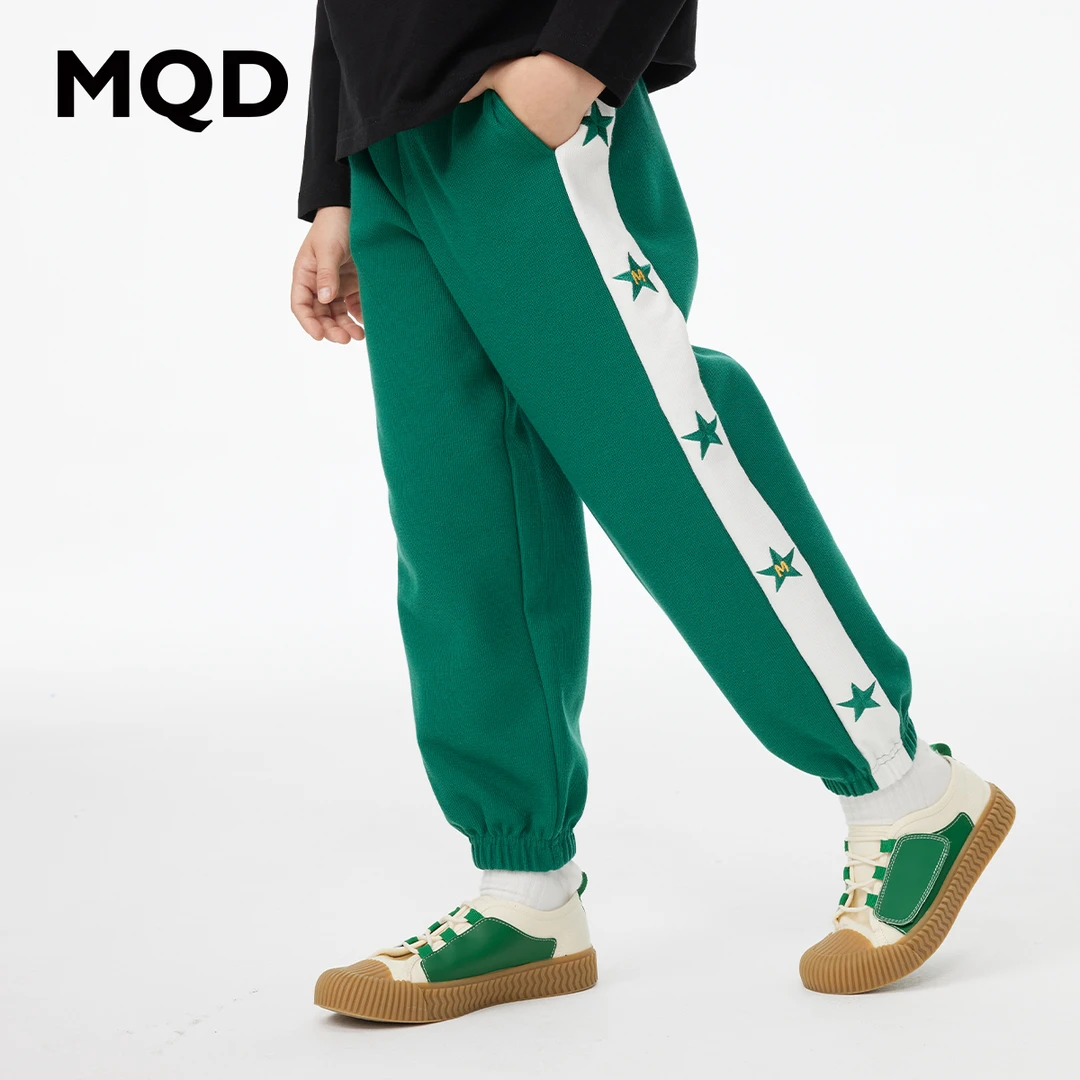 MQD童装儿童秋季新款休闲针织长裤中大童运动舒适裤子潮9633W1603