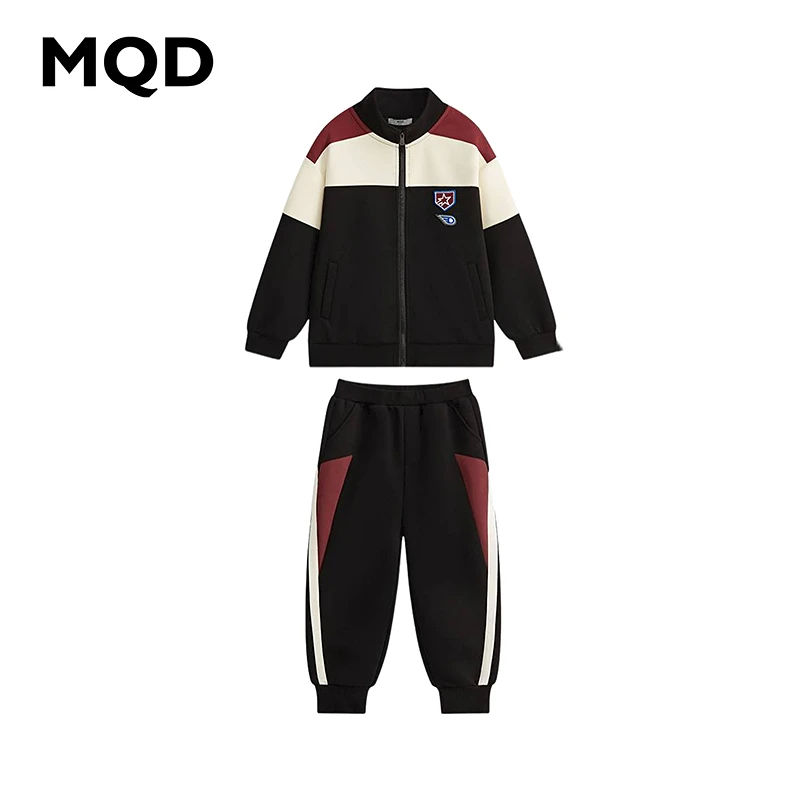 MQD童装儿童25春新款学院风运动休闲立领套装9641W2201