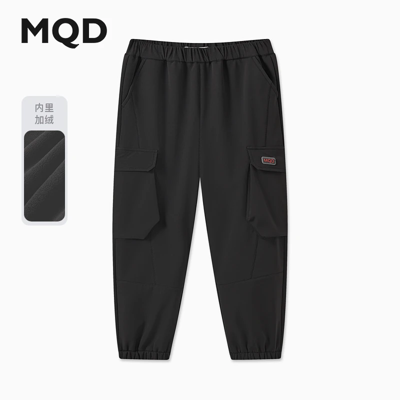 MQD童装冬季新品男大童潮酷学院风保暖百搭休闲裤9644W1532