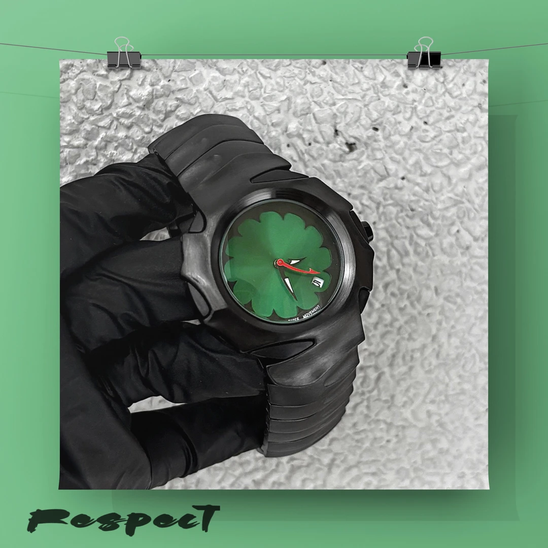 RESPECT 中古罗马绿黑武士刀锋男士腕表复古手表