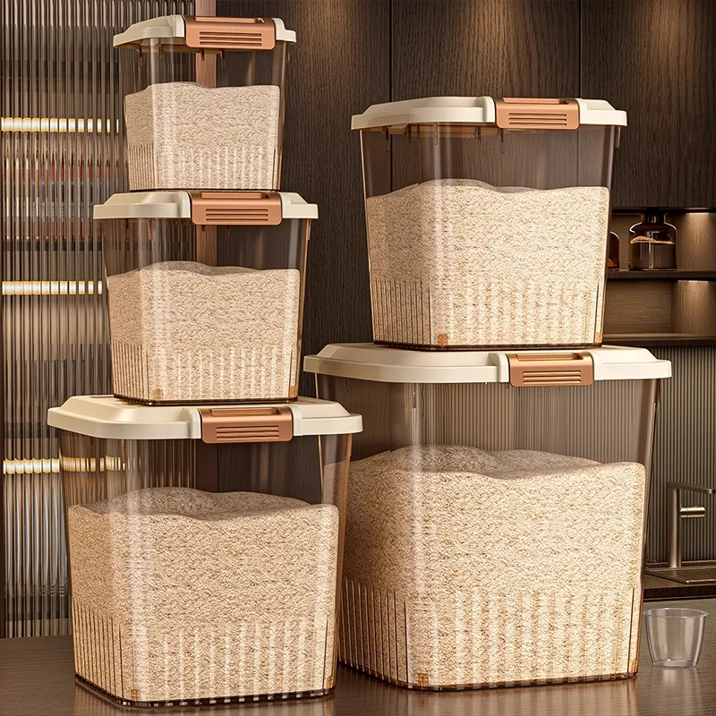 米桶家用防虫防潮密封五谷杂粮收纳盒密封桶装米面粉储存罐米面缸