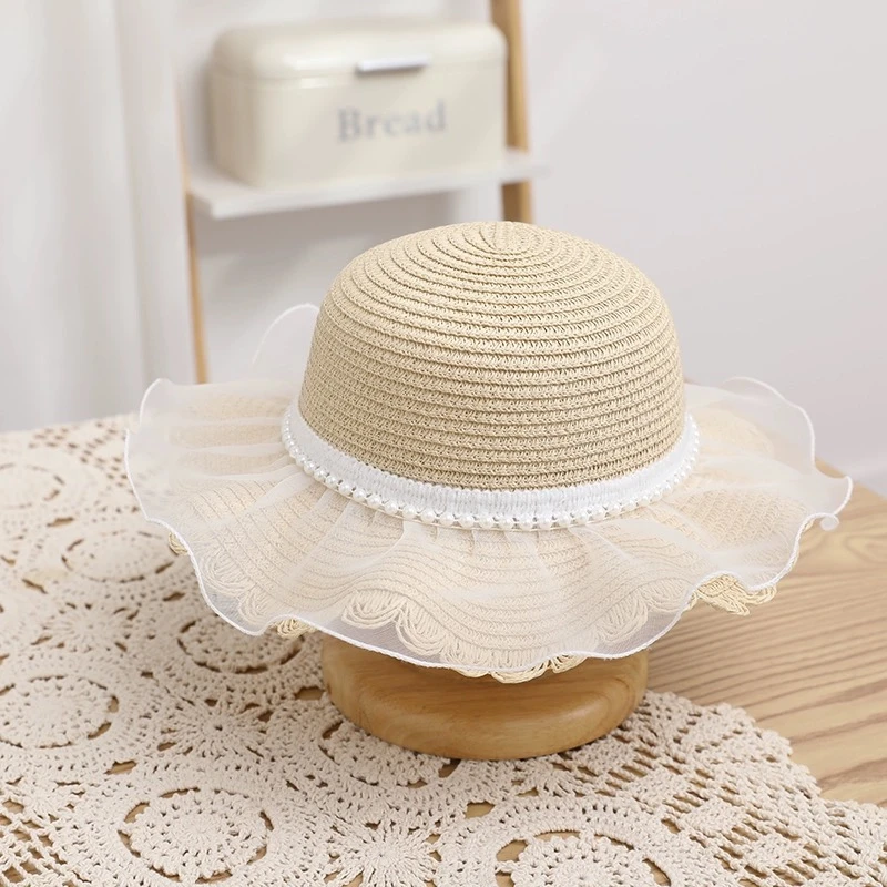 儿童夏季遮阳编制草帽