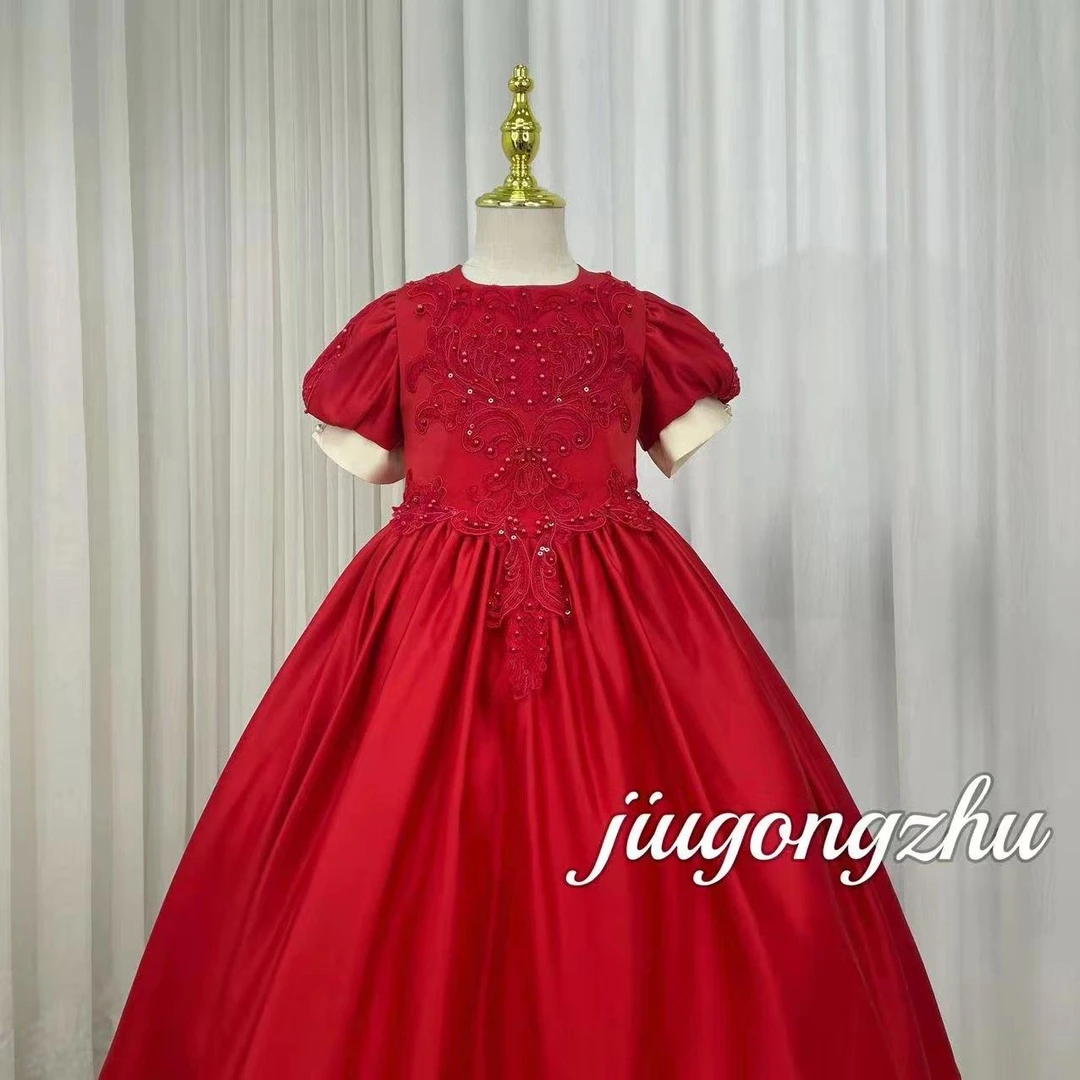 【洛神花】女童主持人晚礼服钢琴演出服儿童公主裙生日宴