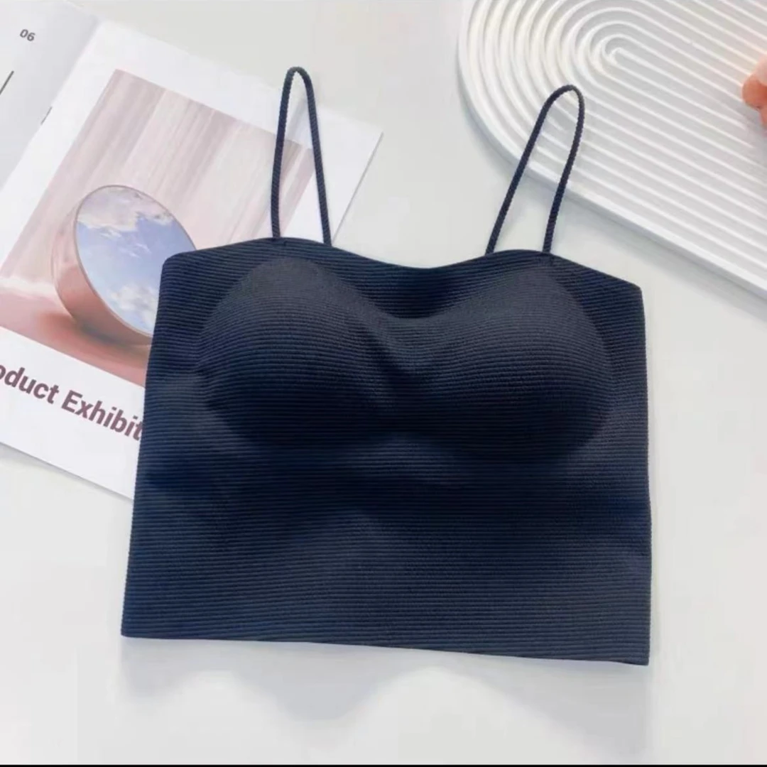 细肩带防走光抹胸背心打底无痕内衣