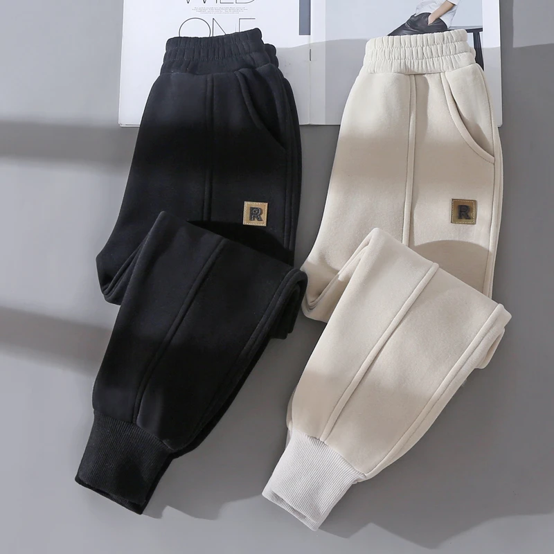 女童运动裤秋冬装新款洋气中大儿童休闲长裤外穿女孩加绒裤子卫衣