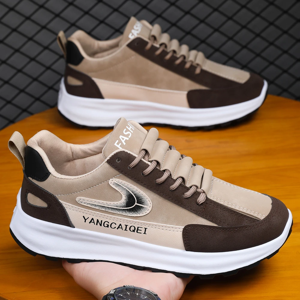 秋冬款运动鞋新款耐磨运动厚底休闲鞋跑步男士老爹男鞋鞋子潮流