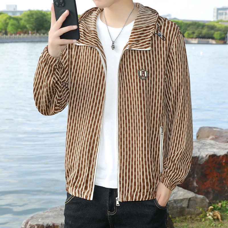 2023夏季情侣防晒衣男外套超薄款透气速干棒球服港风男士上衣连帽