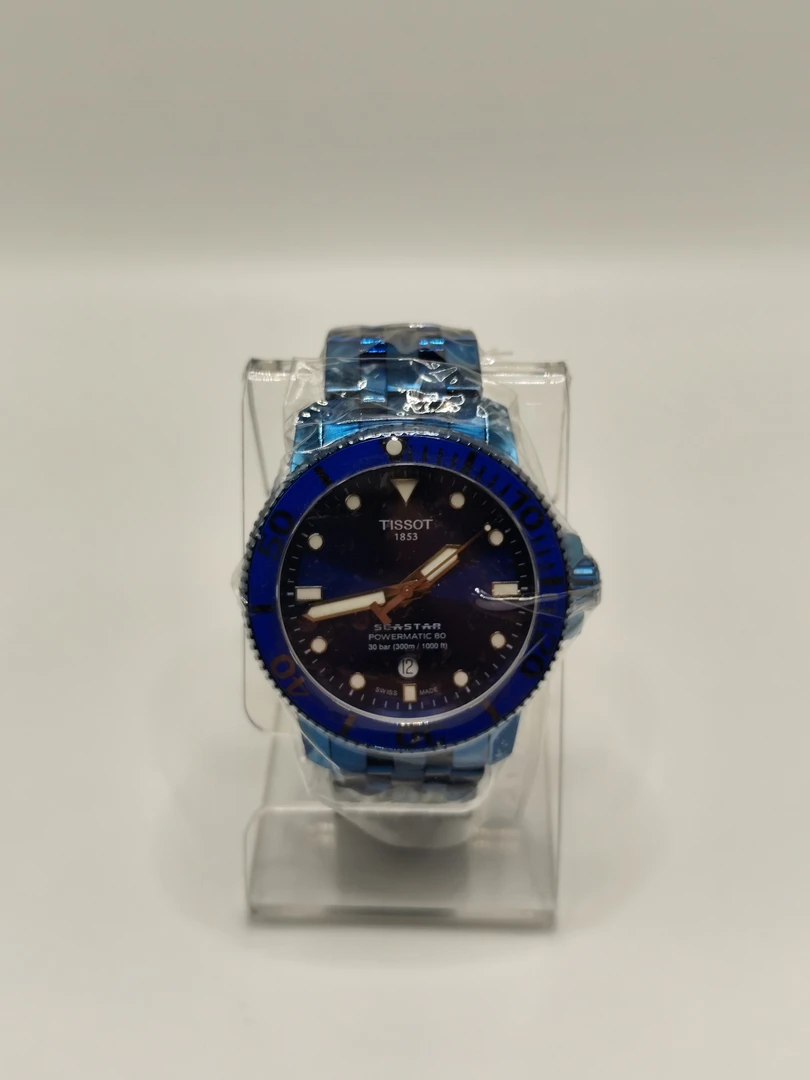 95新 Tissot/天梭 /海星通体镀蓝特殊表款/表径43/公价7500