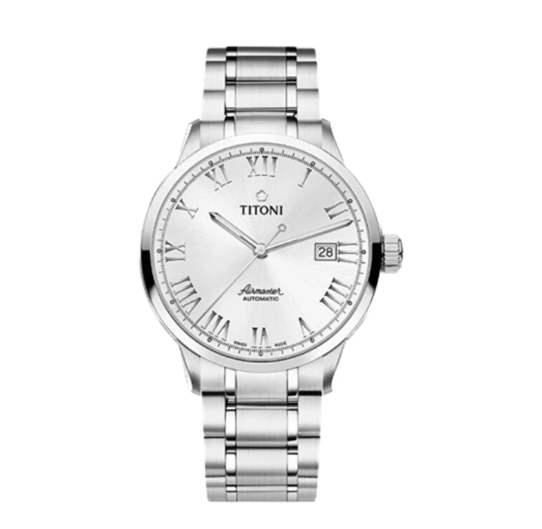 99新 Titoni/梅花 /空霸系列83733-S-561/表径40/自动机械