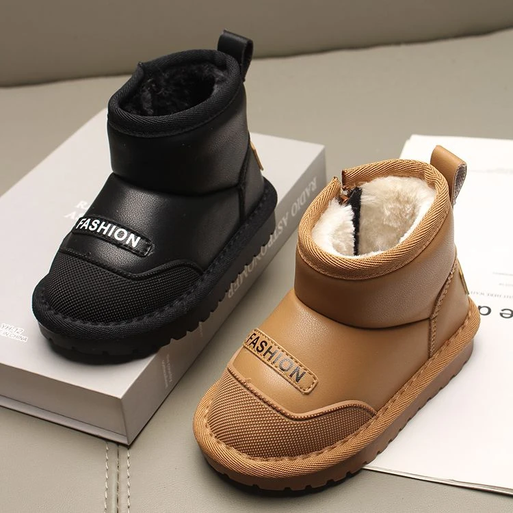 冬季新款儿童宝宝雪地靴男童棉靴女童加厚小童大棉鞋防水防滑婴儿