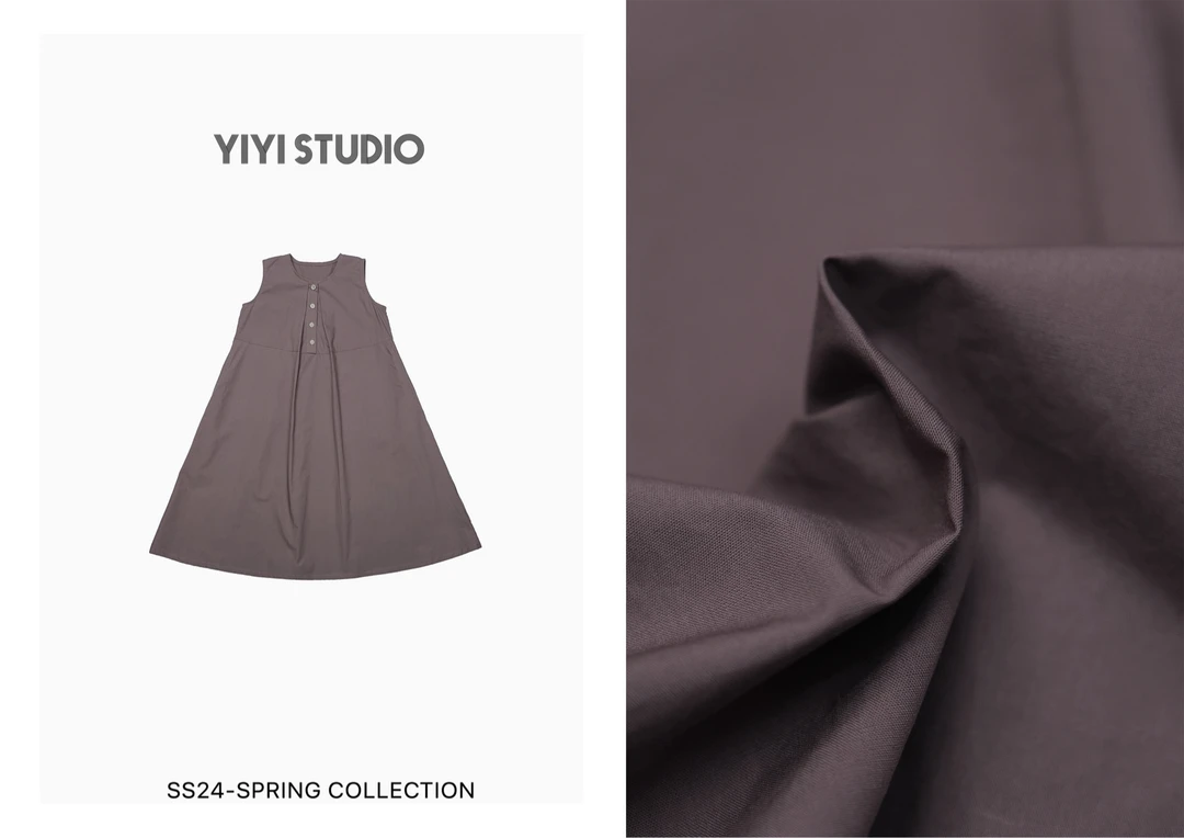 YiYi 童装咖啡紫无袖连衣裙0258