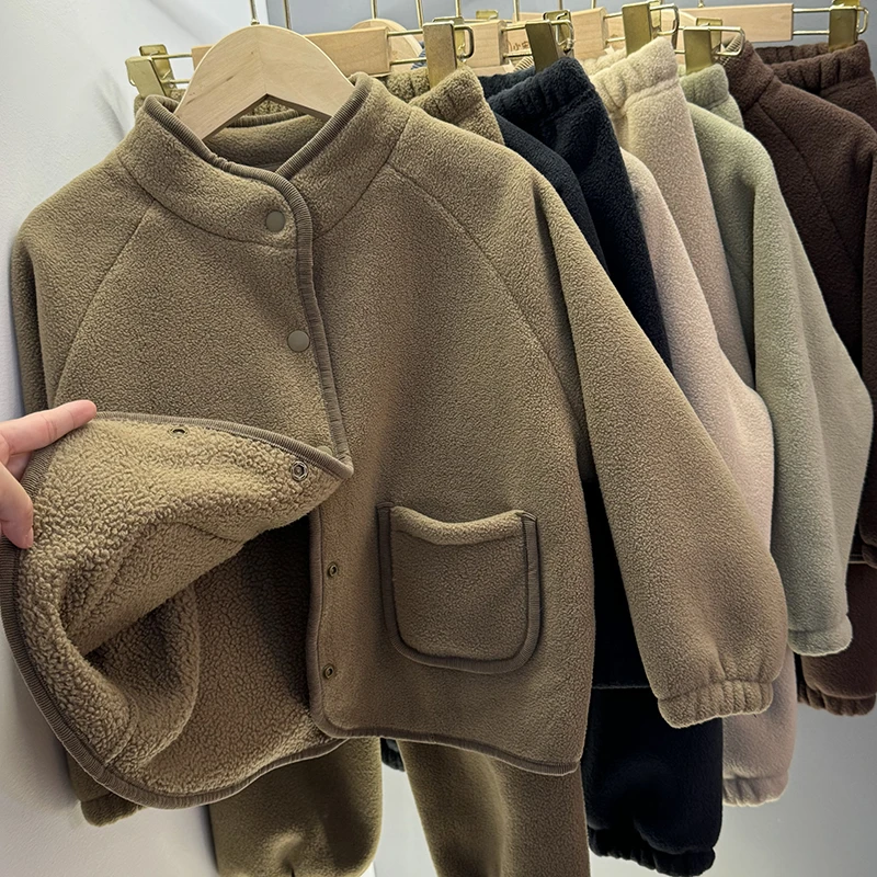 【亲子装】儿童冬装家居服套装男女童冬季保暖加绒加厚睡衣两件套