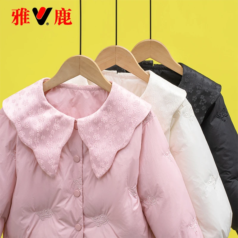 雅鹿洋气女童轻薄羽绒服内胆女宝幼童小童2025新款婴幼儿秋冬外套