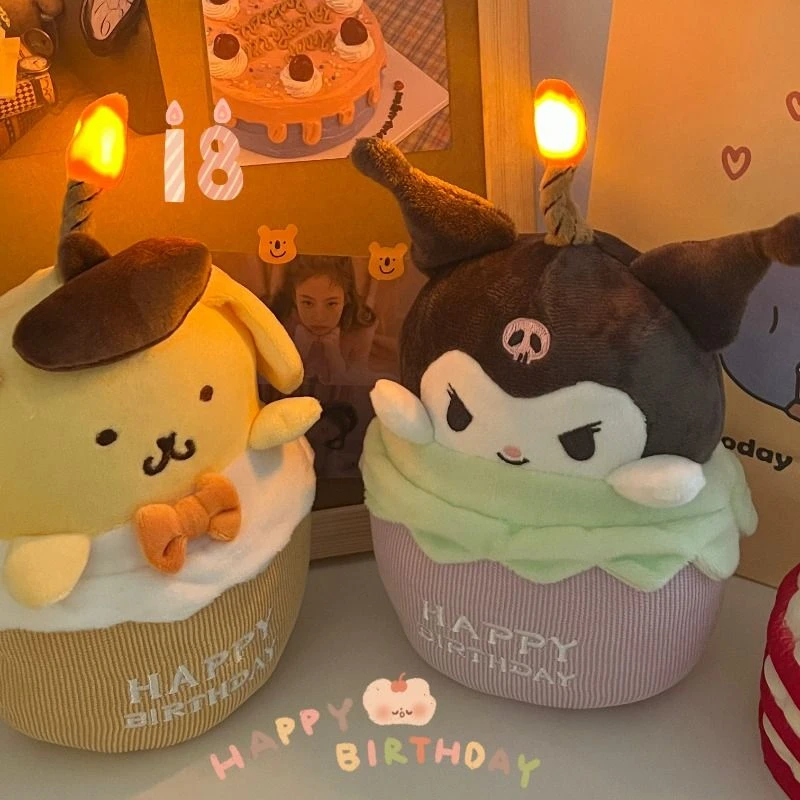 会唱歌的星之卡比生日蛋糕毛绒公仔玩偶摆件创意生日快东库洛米